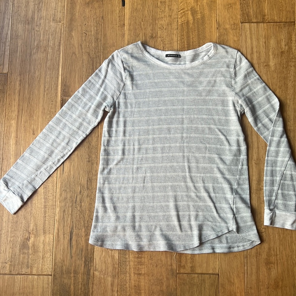 Staccato Long Sleeve Textured Shirt in Size Fitted Large.